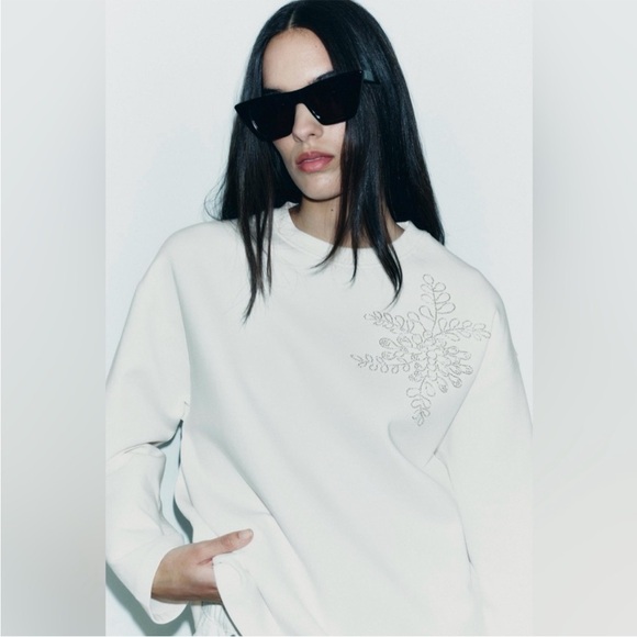 BNWT ZARA JEWEL SWEATSHIRT - Picture 2 of 8